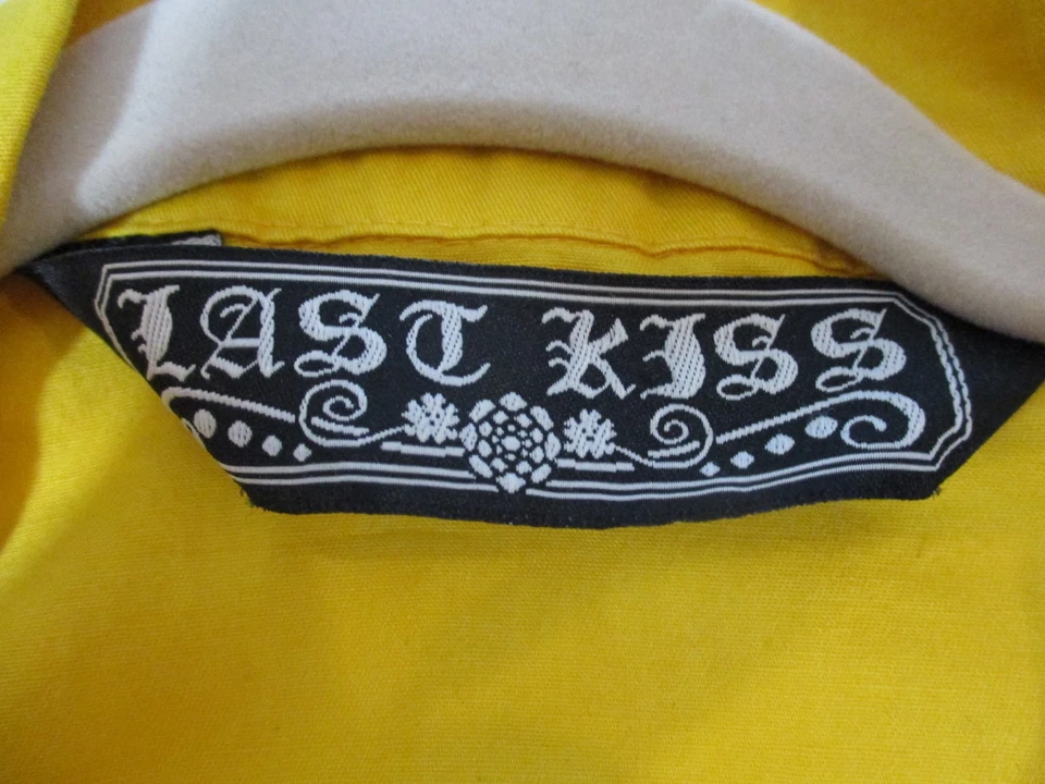 Blusa Top Vintage Last Kiss Amarillo Algodón Bolero Chaqueta Cubrir - 2X Foto 4 de 4