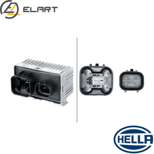 HELLA 4RV 008 188-581 Control Unit, Glow Plug System - 12V - Number Of Connectors: 10 - Number Of Cylinders: 5/6