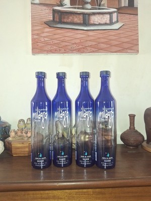Lot Of 4 Leyenda Del Milagro Tequila Silver  Empty Bottled 750ml