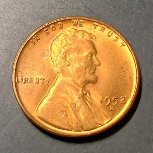 1952 S Lincoln Wheat Cent Uncirculated Penny US Coin