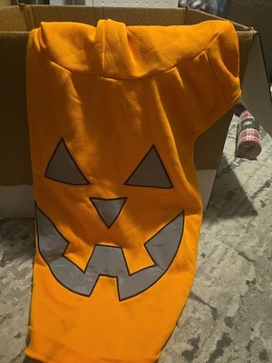 Target Hyde & Eek Pet Dog Cat Reflective Hoodie Pumpkin Costume Large