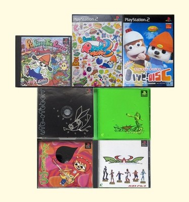 PS1 PARAPPA THE RAPPER Bust a Move 1 2 Um Jammer Lammy vib-ribbon Set 7 getestet