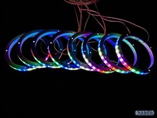 Set 8 8in Chasing LED Speaker Lights for Car Truck Marine Audio Remote /App Ctrl