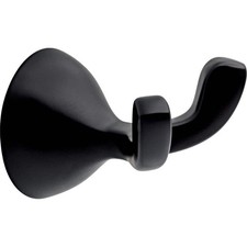 Delta Foundations Wall Mount Towel J-Hook Bath Hardware Accessory in Matte Black