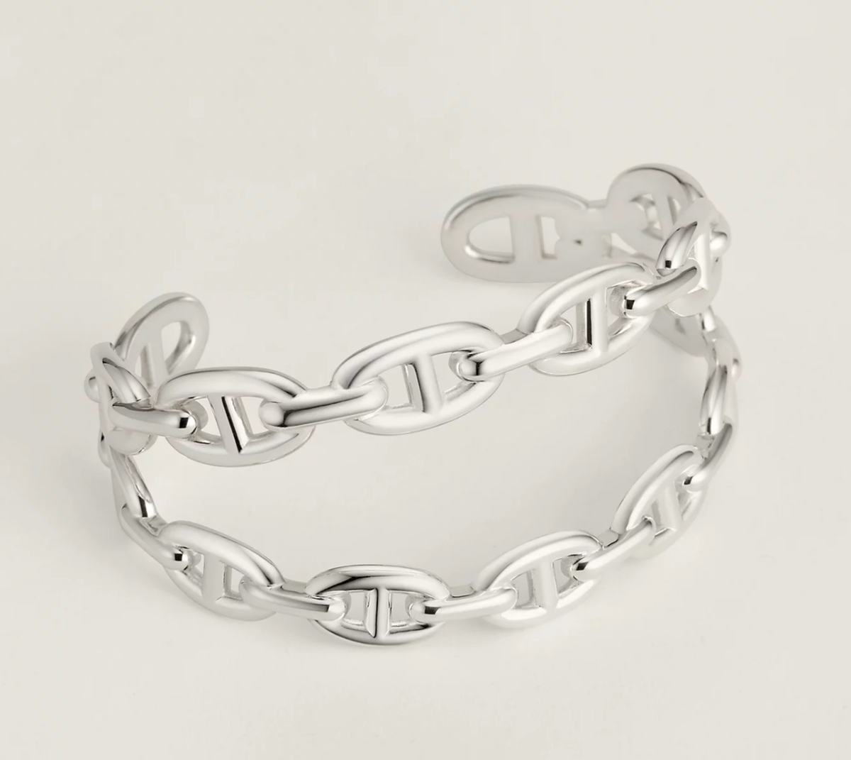 New Hermes Chaine d'ancre Enchainee Silver 925 double bracelet