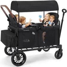 ELEMARA Wagon Stroller 4 Seater, Premium Stroller Wagon for 4 Kids, Foldable ...