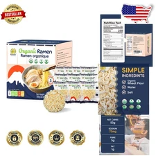 Organic Ramen Noodles 10pk 3 Min Prep Low Sodium Healthy  No Additives