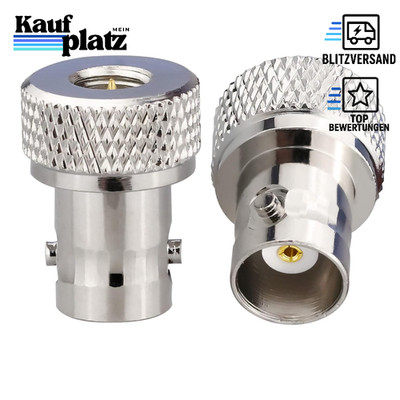 Koaxialadapter BNC auf SMA Stecker HF-Koax-Anschluss 2 Set für Funkgerät Walkie