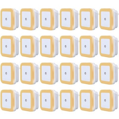 Hortsun 24 Packs Led Night Lights Plug Into Wall Smart Dark Sensor Automatic