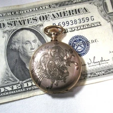 Estate Antique Private Label Gold Filled Hunting Case Pendant Watch ETC10908