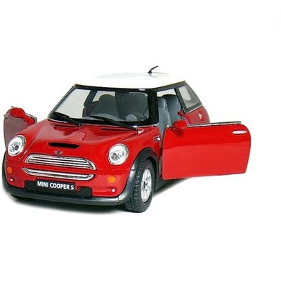 Stunning Red Mini Cooper S 5'' 1:28 Scale Die-Cast Model Toy with Pullback Action