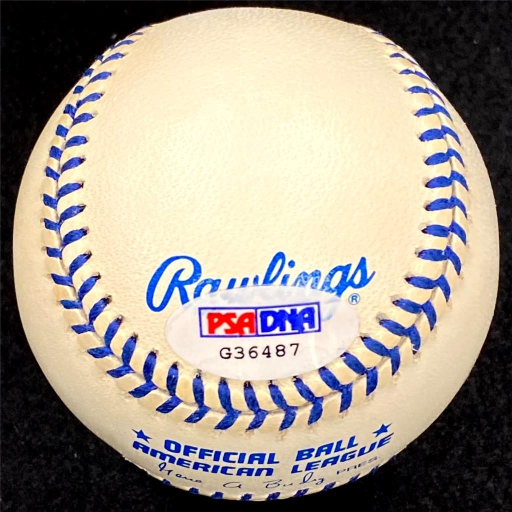 Mayor Rudy Giuliani signed New York Joe Dimaggio Logo Baseball autograph PSA view 5