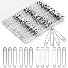 Mnuizu 2.2inch/55cm Safety Pins Bulk, 100Pcs Heavy Duty Large Safety Pins for...