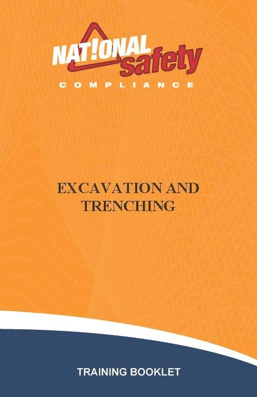 NATIONAL SAFETY COMPLIANCE INC Excavation & Trenching Training Booklets - Package of 10