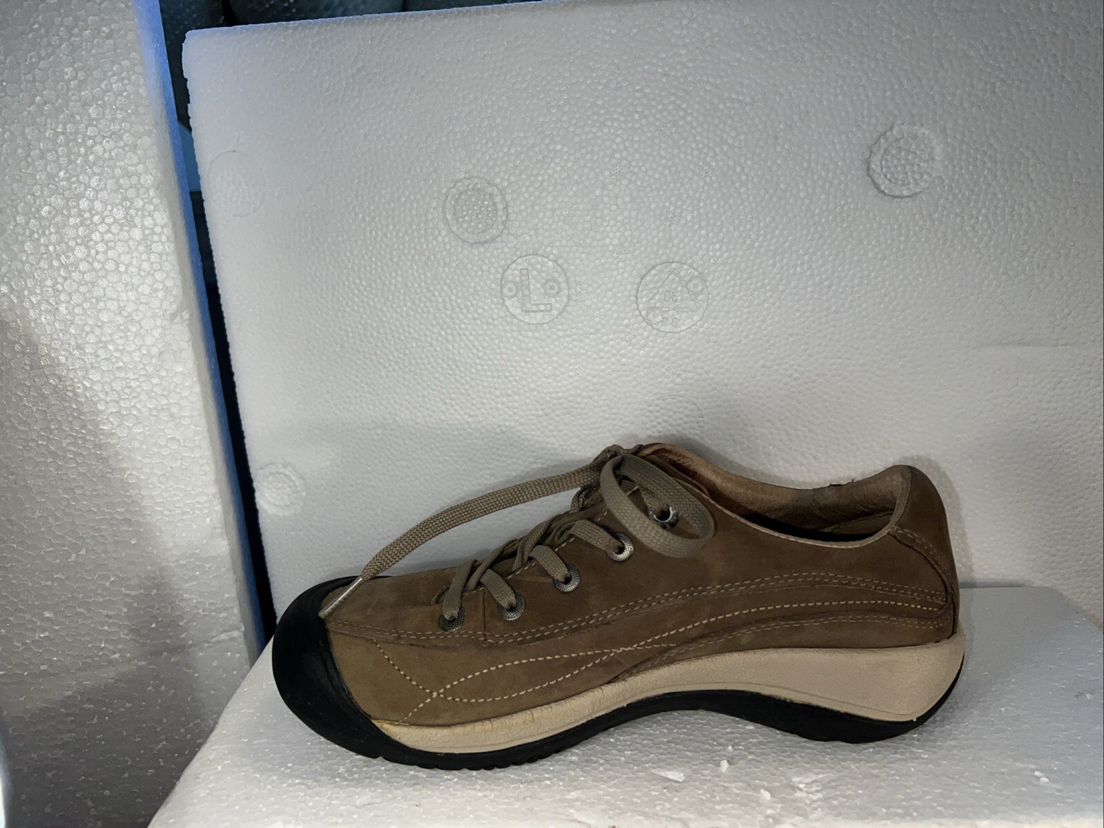 Scarpa stringata Keen donna Lt. marrone comoda passeggio escursionismo pelle taglia 7