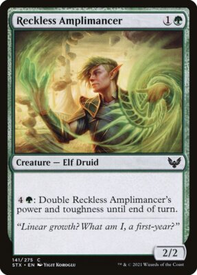 Magic the Gathering (mtg): STX: Reckless Amplimancer - Foil