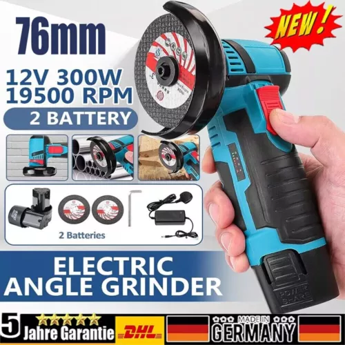 2 Batterien 12V Akku Winkelschleifer Trennschleifer Schleifmaschine Flex DHL - Bild 1 von 8
