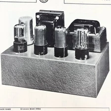 1952 Grommes Amp 100BA Service Wire Schematic Repair Manual Vintage Original