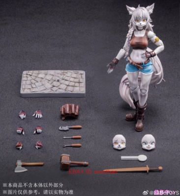 LADoTOYS 1/12 機甲少女 Liya 修理工 アクション ケモプラ LADoTOYS ERA-001 Fox Girl Liya Repairman Mechanic Ver. 1/12 Action
