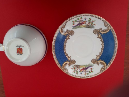 Vintage Myott Staffordshire Chelsea Bird Blue Cup and Saucer RARE - Picture 3 of 8