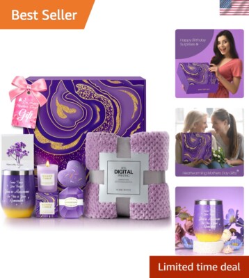 Unique Birthday Gift for Her: Luxurious Blanket & Lavish Spa Essentials