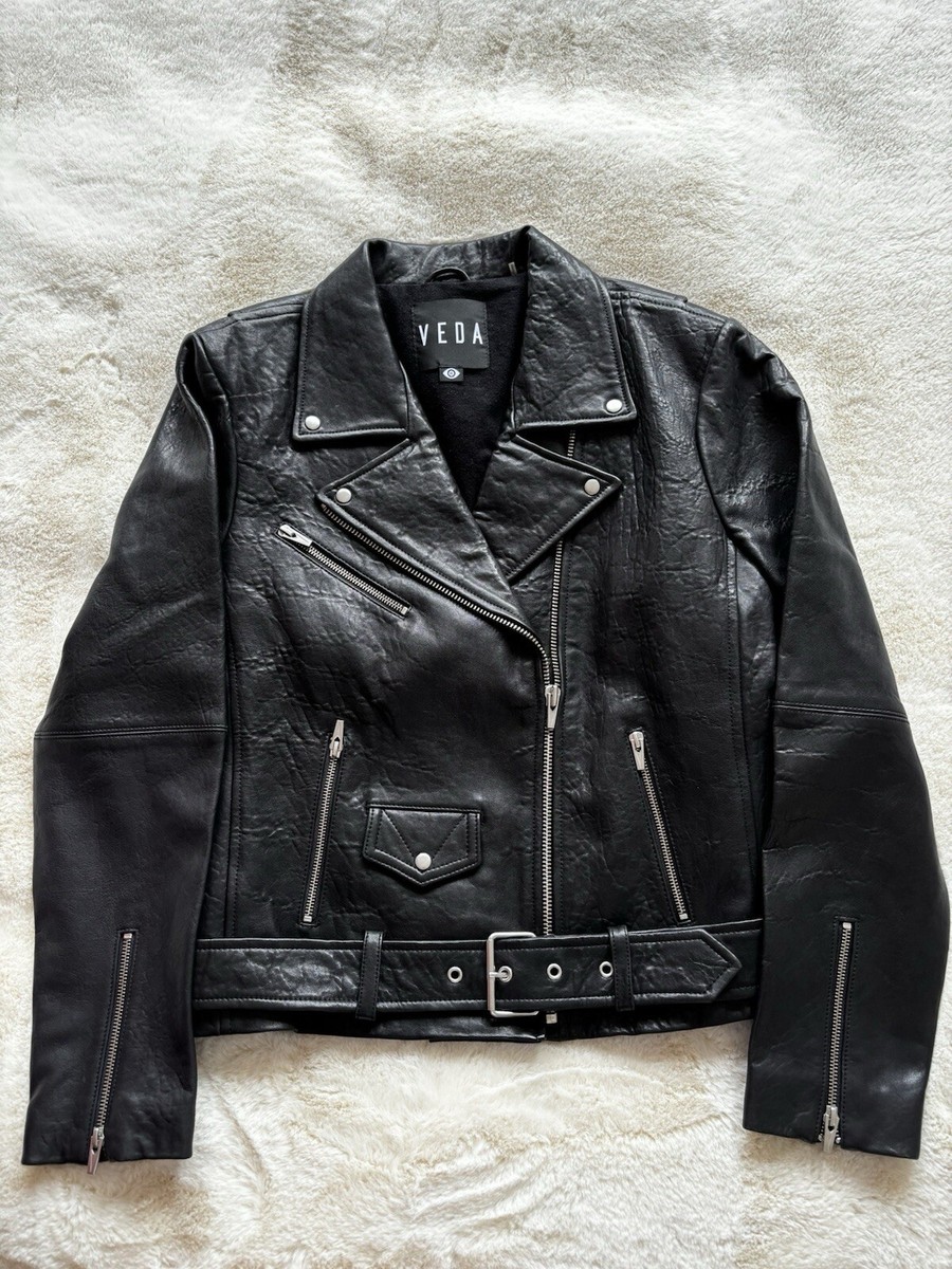 Luxury Genuine Heavyweight Leather Jacket VEDA Jayne Classic