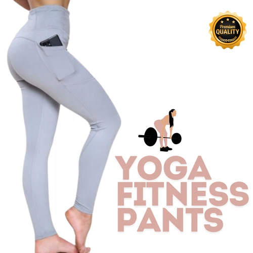 Womens High Waist Gym Leggings Fitness training yoga pants with pockets Workout