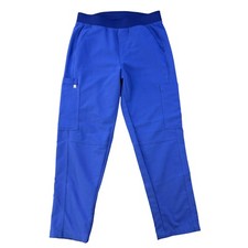 Figs Scub Pants Womens Small Blue Elastic Waist Medical Nurse Doctor