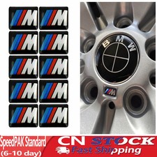 10 Pcs Set Fit For Bmw M 3d Sticker Set Rims Wheels Badge Emblem 2023 New