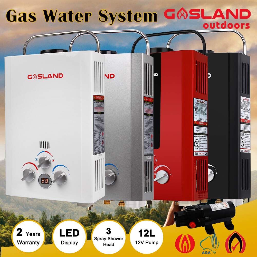 GASLAND 8L LPG Gas Water Heater System Portable Outdoor Camping Hot Shower  RV AU | eBay