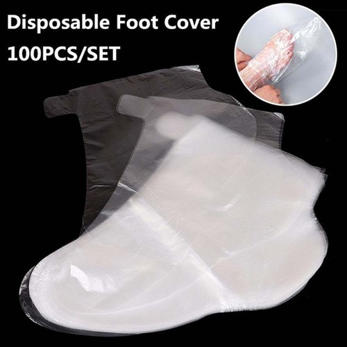 Transparent Plastic Foot Mask Foot Care Clear Booties Disposable Foot