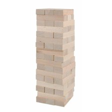 KINDER NATURHOLZBAUSTEINE Wackelturm bauen Familien Spiel Holzspielzeug  # 10100