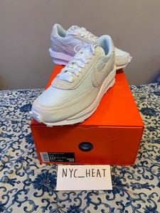 sacai x nike ldv waffle white nylon