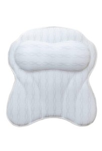 Soft Mesh Bathtub Pillow Headrest w/Hook