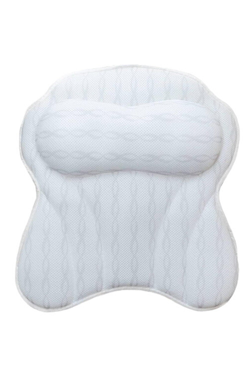 Soft Mesh Bathtub Pillow Headrest w/Hook