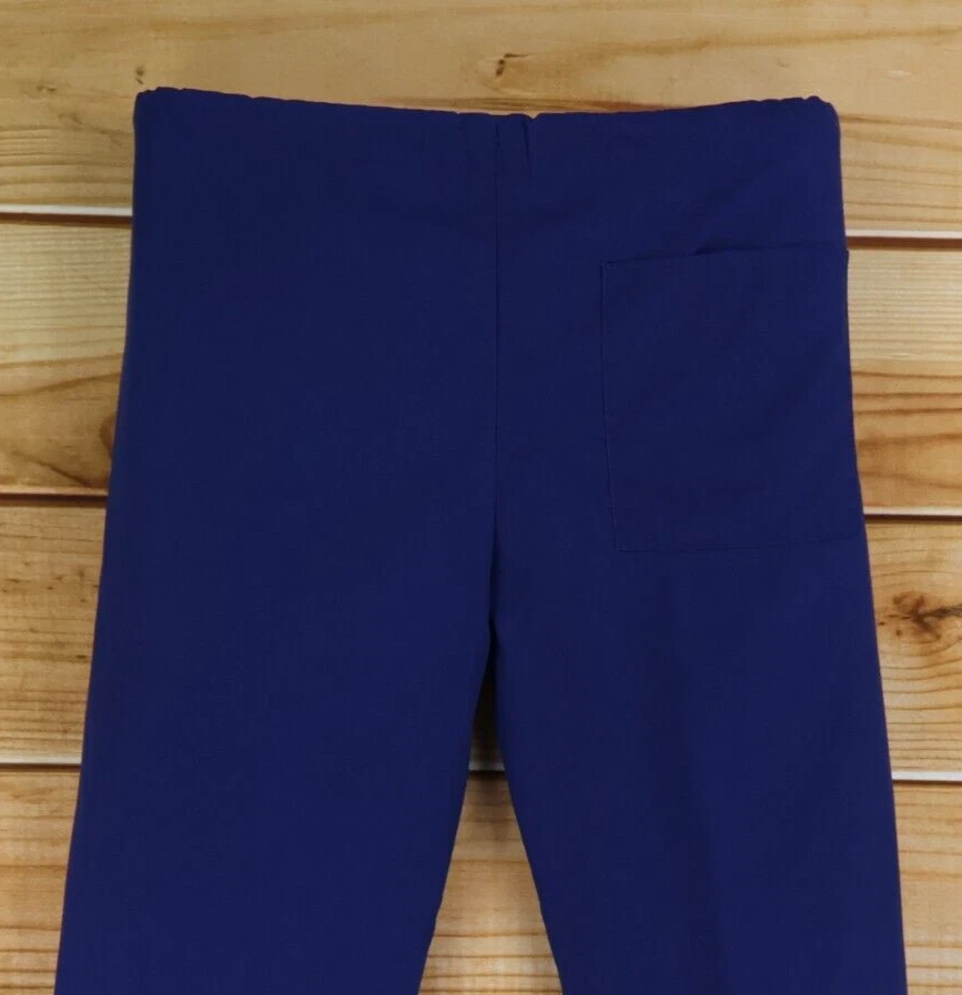 Crest Scrubs Bottoms Unisex XS Dark Blue Polyester Drawstring High Rise Medical - Image 3 of 4