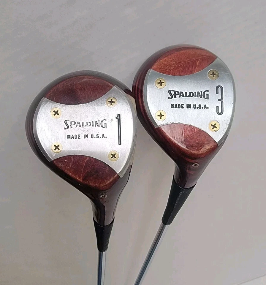 VINTAGE SPALDING MATCH PLAY WOOD HEAD 1,3 Wood, Steel Regular, Made in USA - Image 2 of 4