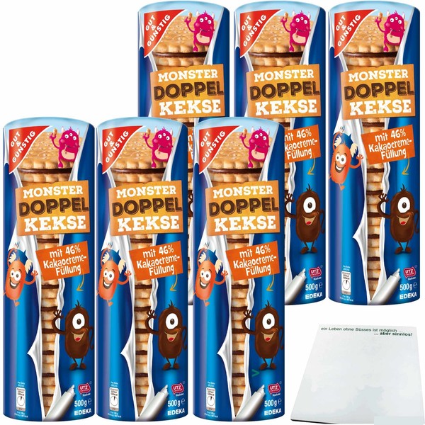 Gut&GüNstig Doppelkekse Mit KakaocremefüLlung 6Er Pack 6X500G Packung Usy Block-image