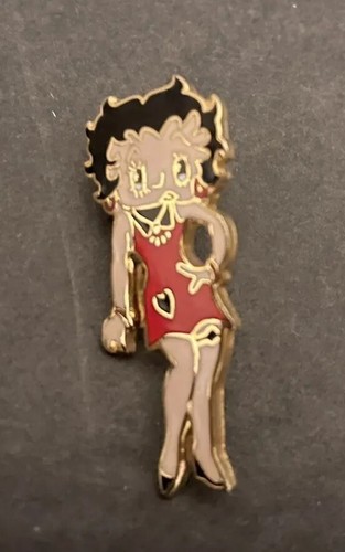 VINTAGE BETTY BOOP ENAMEL PINS HER DOG AND DANGLING EARRINGS - Picture 3 of 6