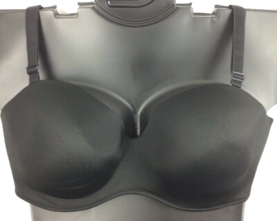 Silicone Free Multiway Boost Strapless Bra BLACK Cacique Lane Bryant New NWOT 
