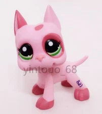 Rare Lps Pet Figure #2598 Great Dane Dog Mauve Pink Patches