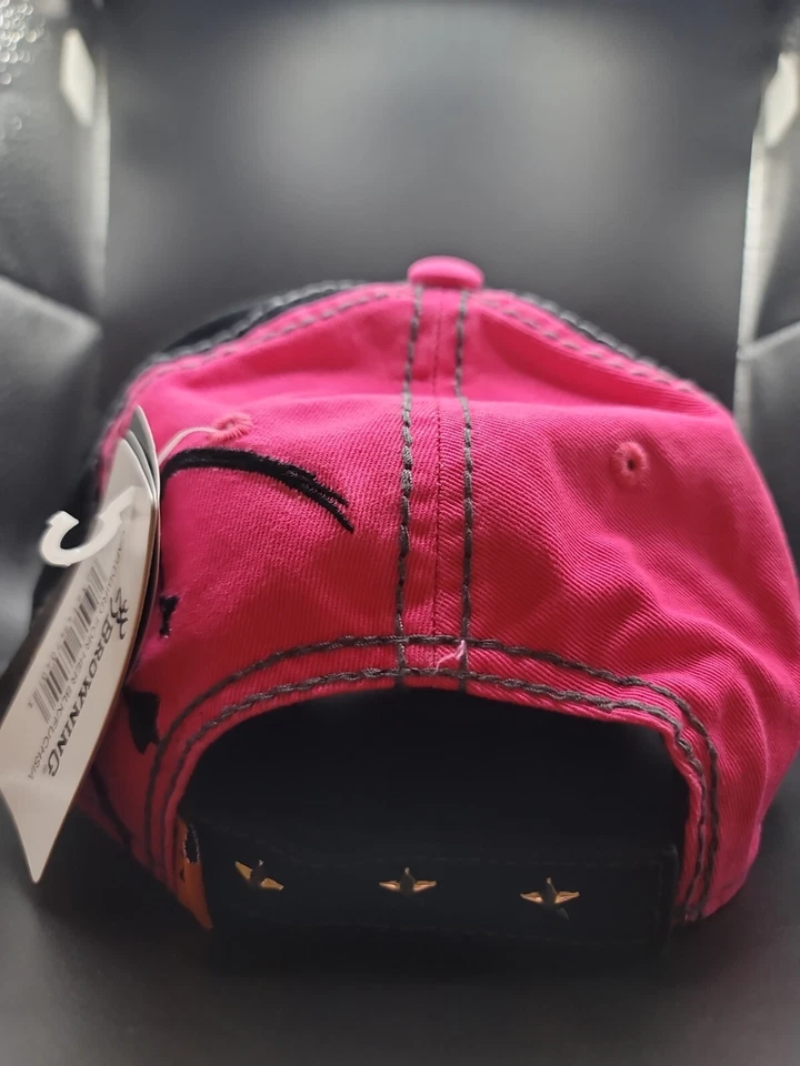Browning Firearms Co Dirty Bird Hat/Cap Adjustable Back PINK & BLACK DISTRESSED - Image 3 of 4
