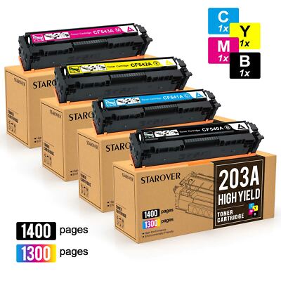 4 XXL Toner CF540A 203A für HP Color LaserJet Pro MFP M281fdw M254dw nw Drucker