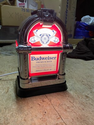 BUDWEISER Jukebox Style Bar Schrift Bier Tischleuchte RAR