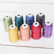 VARIEGATED POLYESTER EMBROIDERY THREAD 1000M SPOOLS 25 COLORS 40 WT - THREADART