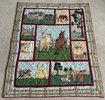 Patch Magic Vtg Horse Quilt 45x55