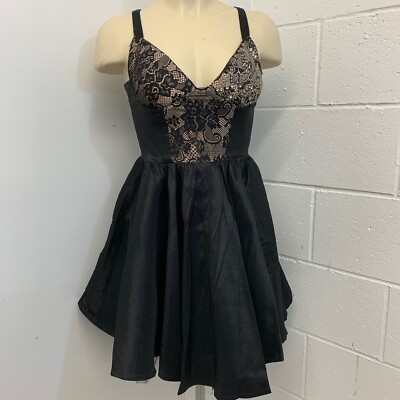 embellished corset mini dress in black Black corset Mini Dress with Sequins XXL / Black