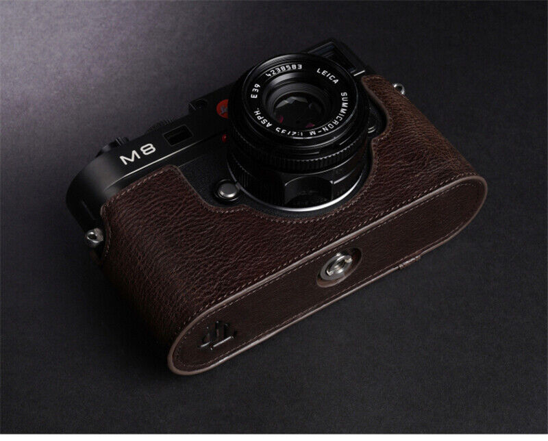 Half Case For Leica M8 M9 M9P Camera Genuine Leather Cover Insert TP  Handmade