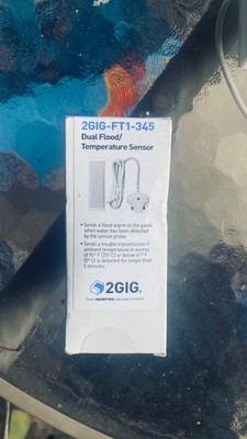 2GIG Dual Flood/Temperature Sensor 2GIG-FT1-345 New-Old Stock