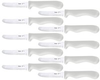 10Er Set Metaltex 248132031 Chromotherapy Basic Brotzeitmesser 21,5 Cm - Weiß